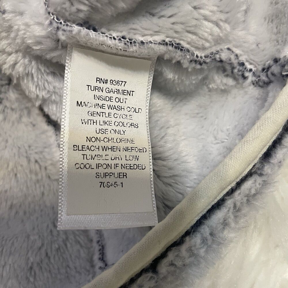St. Johns Bay Fleece Pullover Quarter Zip Womens Sz M Faux Fur Gray Soft Cozy - Picture 10 of 13
